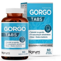 Narum Gorgo 600mg 60tabletek do ssania Vitaway LLC cena 79,85zł