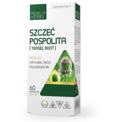 Medica Herbs Szczeć pospolita (teasel root) 500mg 60kapsułek cena 17,95zł