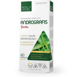 Medica Herbs Andrografis Forte ekstrakt 20% andrografolidów 500mg 60kapsułek cena 29,95zł