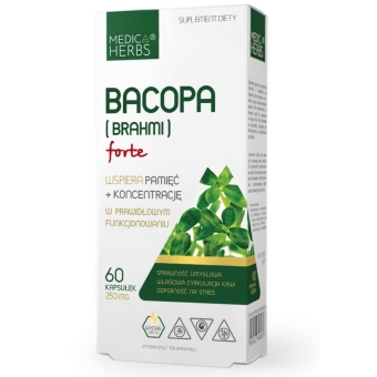 Medica Herbs Bacopa (Brahmi) forte 250mg 60kapsułek cena 22,95zł