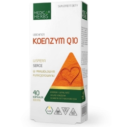 Medica Herbs Koenzym Q10 Ubichinon 100mg 40kapsułek PROMOCJA  cena 24,00zł