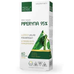 Medica Herbs Piperyna 95% 30mg 60kapsułek cena 18,95zł