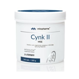Dr Enzmann Cynk II MSE dwuwartościowy 360tabletek Mito-Pharma cena 299,00zł