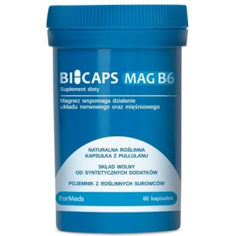 Formeds Bicaps Mag B6 60kapsułek cena 28,79zł