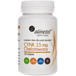 Aliness Cynk Chelatowany 15mg 100tabletek cena 26,90zł