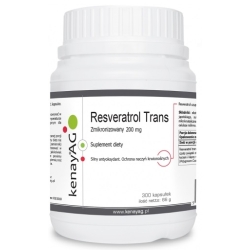 Kenay Resweratrol trans zmikronizowany 200mg 300kapsułek cena 528,98zł
