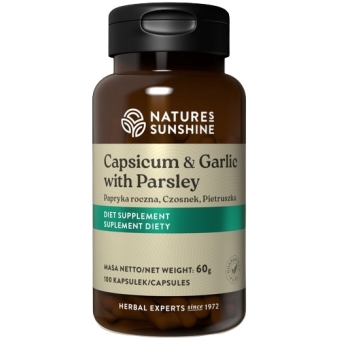 Nature's Sunshine Pieprz Cayenne & Czosnek & Pietruszka 100kapsułek cena 92,90zł