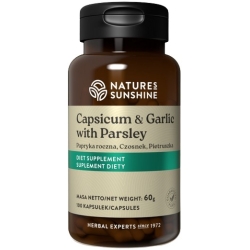 Nature's Sunshine Pieprz Cayenne & Czosnek & Pietruszka 100kapsułek cena 92,90zł