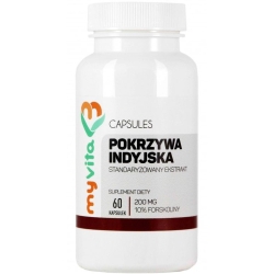 MyVita Pokrzywa indyjska ekstrakt 200mg 60kapsułek cena 23,95zł