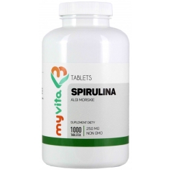 Myvita Spirulina 250mg 1000tabletek cena 35,95zł