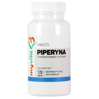 MyVita Piperyna 10mg 120tabletek cena 25,95zł