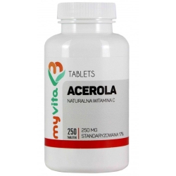 MyVita Acerola 250mg 250tabletek cena 42,95zł