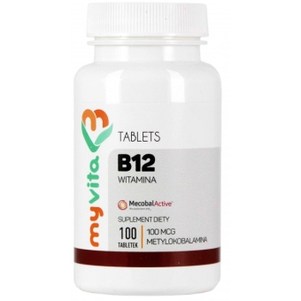 MyVita Witamina B12 100mcg 100tabletek cena 18,95zł