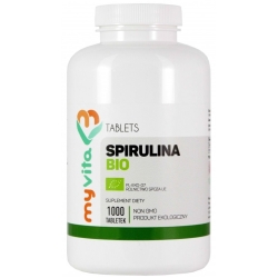 Myvita Spirulina BIO 250mg 1000tabletek cena 41,95zł