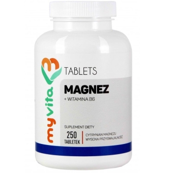 MyVita Magnez+ B6 450mg 250tabletek cena 36,90zł