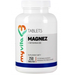 MyVita Magnez+ B6 450mg 250tabletek cena 36,90zł