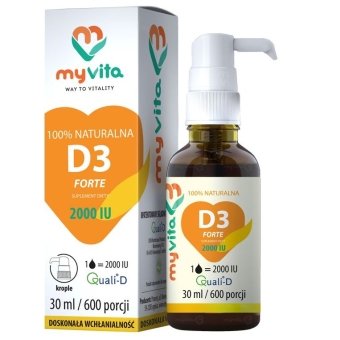 MyVita Witamina D3 Forte 2000 IU w kroplach 30ml cena 26,90zł