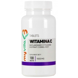 MyVita Witamina C 1000mg + Dzika Róża + Bioflawonoidy 100tabletek cena 26,90zł