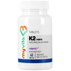 MyVita Witamina K2 MK-7 z Natto 60tabletek PROMOCJA  cena 22,50zł