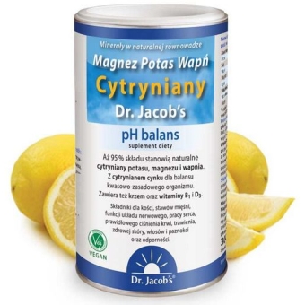 Dr Jacobs Magnez Potas Wapń Cytryniany (dawniej pH Balans) proszek zasadowy 300 g cena 78,90zł