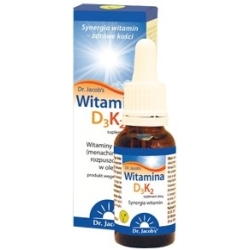 Dr Jacobs witamina D3 K2 zdrowe Kości 20ml PROMOCJA cena 53,78zł