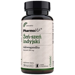 Pharmovit Żeń-szeń indyjski (Ashwagandha) ekstrakt 20:1 200mg 90kapsułek cena 30,50zł
