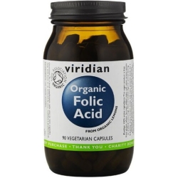 Viridian Ekologiczny kwas foliowy 90kapsułek cena 74,19zł