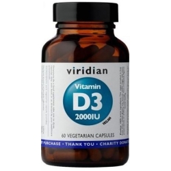 Viridian Witamina D3 2000IU (wegan) 60kapsułek cena 88,75zł