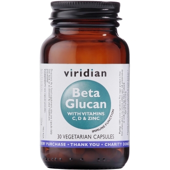 Viridian Beta Glukan z witaminami C, D oraz cynkiem 30kapsułek cena 113,80zł