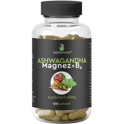 Ashwagandha Magnez B6 100kapsułek BetterMe cena 35,00zł