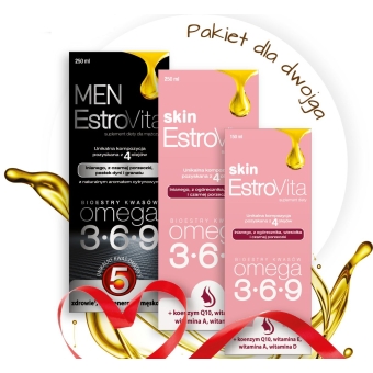 Pakiet dla Dwojga (Estrovita Skin 250ml, Estrovita Skin 150ml, Estrovita Men 250ml) cena 187,95zł
