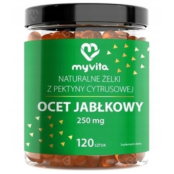 MyVita Ocet jabłkowy żelki 120sztuk cena 44,90zł