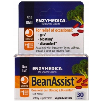 Enzymedica BeanAssist enzymy trawienne 30kapsułek cena 47,90zł