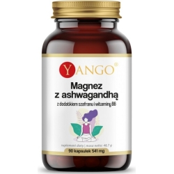 Yango Magnez z Ashwagandhą z dodatkiem Szafranu i Witaminy B6 90kapsułek cena 26,90zł