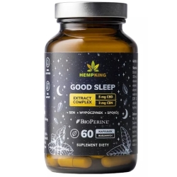 HempKing Good Sleep 5mg CBD 3mg CBN  Extract Complex 60kapsułek cena 89,14zł