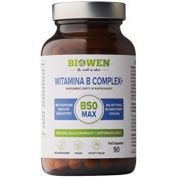 Biowen Witamina B Complex+ 90kapsułek data ważności: 2026.06 cena 76,45zł