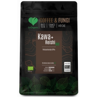 BeOrganic Coffee & Fungi Kawa Arabica mielona + Reishi BIO 252g cena 58,59zł