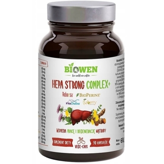 Biowen Hepa Strong Complex+ na wątrobę 90kapsułek cena 74,68zł