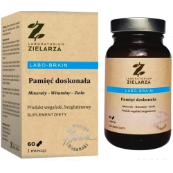 LABO-BRAIN Pamięć doskonała 60kapsułek Laboratorium Zielarza + próbki gratis  cena 69,85zł
