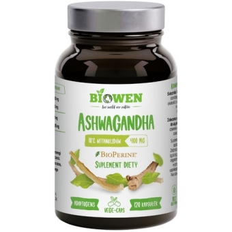 Biowen Ashwagandha 120kapsułek cena 45,60zł