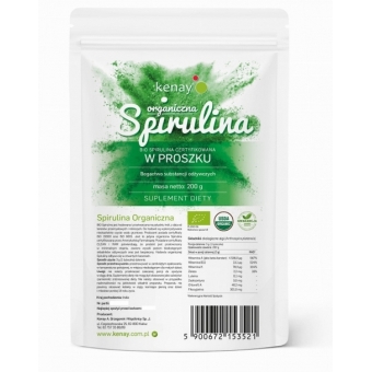 Kenay Spirulina Organiczna w proszku 200g cena 55,49zł