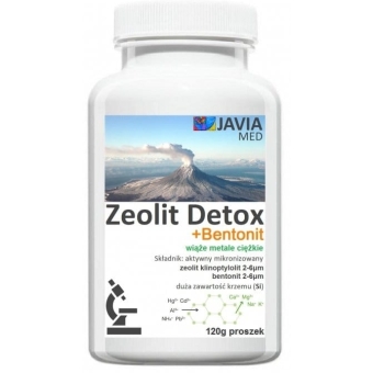 Zeolit +Bentonit Detox proszek 120g Javia Med OSTATNIA SZTUKA cena 99,00zł