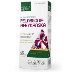 Medica Herbs Pelargonia afrykańska 450mg 60kapsułek cena 22,90zł