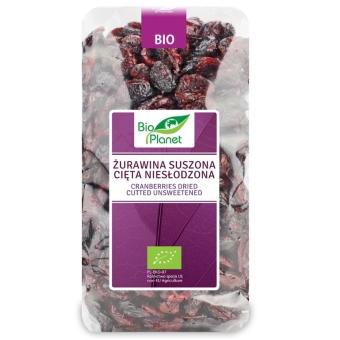 Żurawina suszona cięta niesłodzona BIO 400 g Bio Planet cena 46,79zł