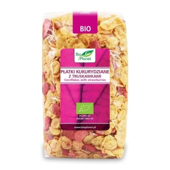 Płatki kukurydziane z truskawkami 250 g BIO Bio Planet cena 15,09zł