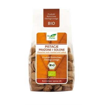 Pistacje prażone i solone 100 g BIO Bio Planet cena 13,09zł