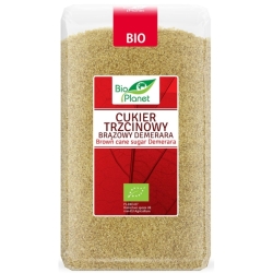 Cukier trzcinowy brązowy Demerara BIO 1 kg Bio Planet cena 13,79zł