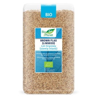 Len brązowy (siemię lniane) 1kg BIO Bio Planet cena 13,85zł