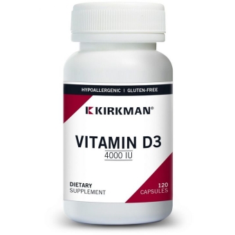 Kirkman Vitamin D-3 4000 IU (Hypoallergenic) witamina D3 120kapsułek cena 225,90zł