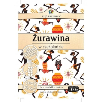 Żurawina w czekoladzie bez cukru 100 g Pięć Przemian cena 15,15zł